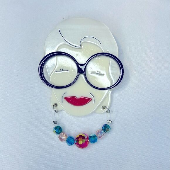 Unbranded Jewelry - Iris Apfel Acrylic Brooch